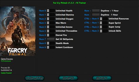 far cry primal trainer